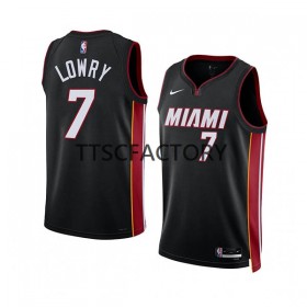 Camiseta Hombre NBA Miami Heat Kyle Lowry 7 Nike 2022-23 Icon Edition Negro Swingman